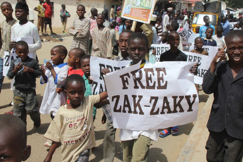 free zakzaky protest bauchi by children